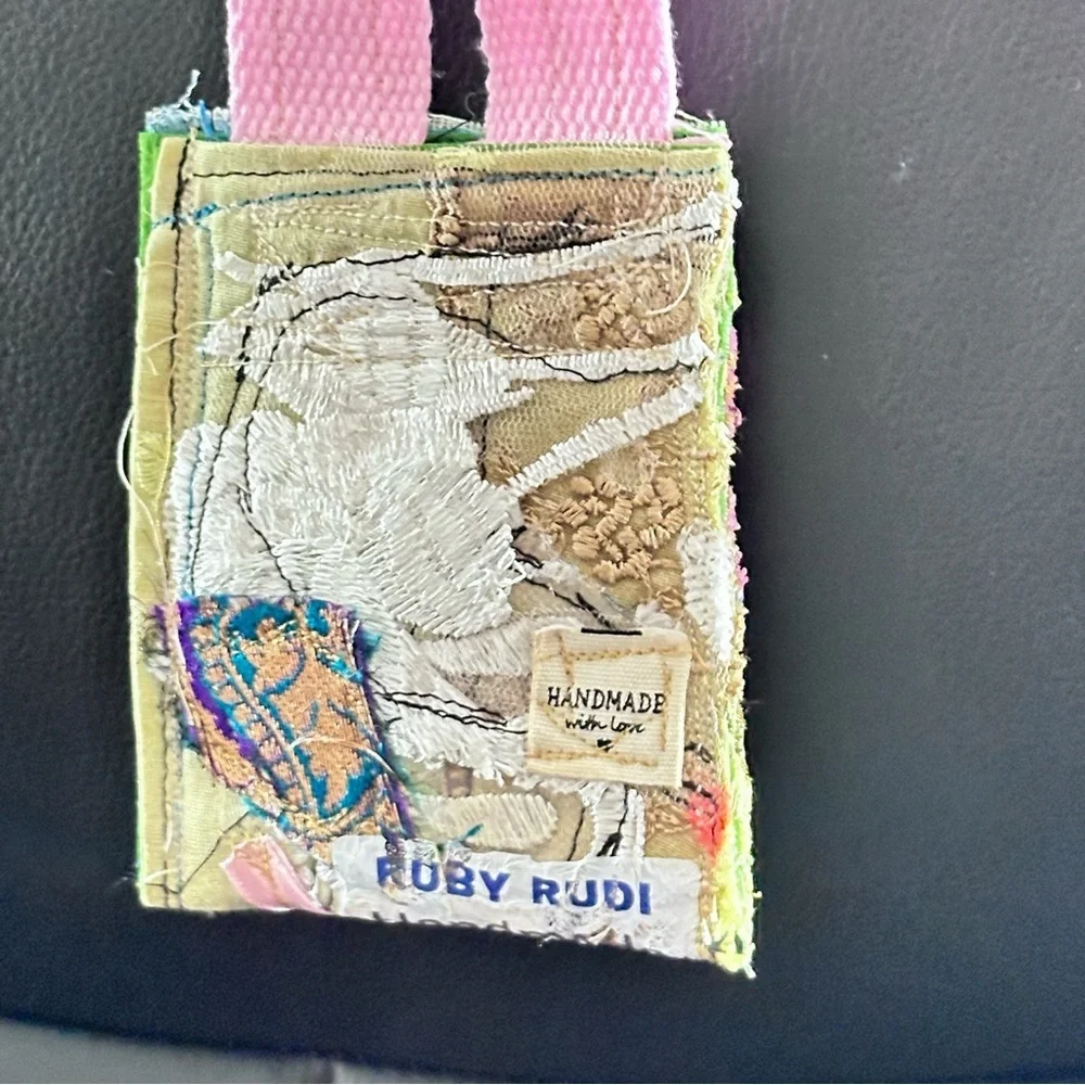 RUBYRUDI Necklace Purse, Hand Crafted, Amulet Wallet Pouch Artisan OOAK Signed